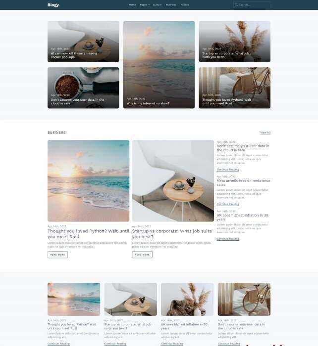 HTML5博客资讯新闻分享网站模板 - 小辰精品|源码站™