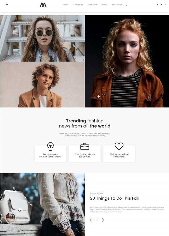 响应式时尚新闻资讯网站HTML模板 - 越北资源网