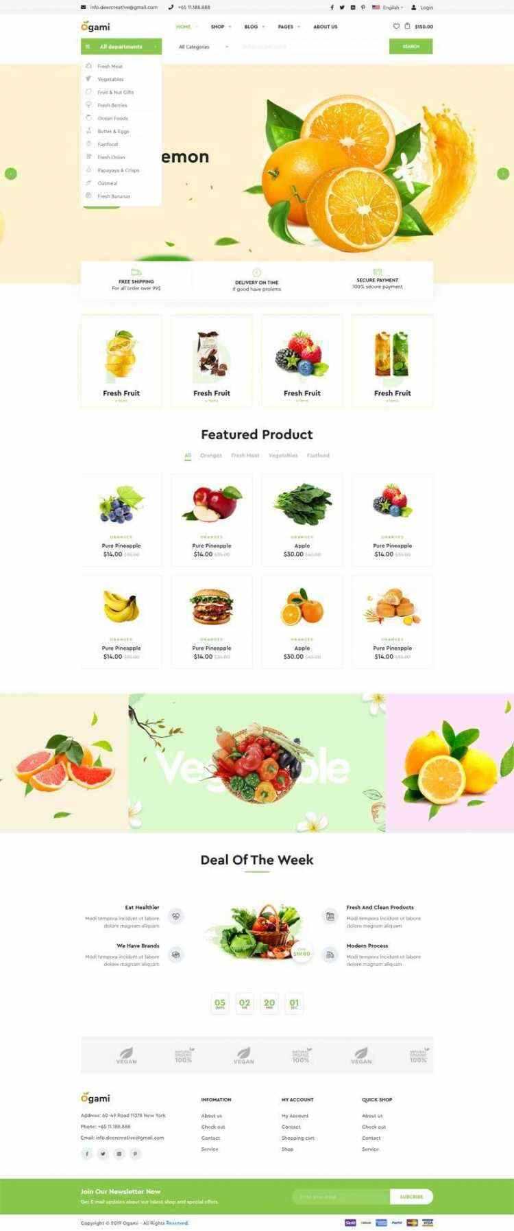 多用途的响应式食品商城网站 - 小辰精品|源码站™