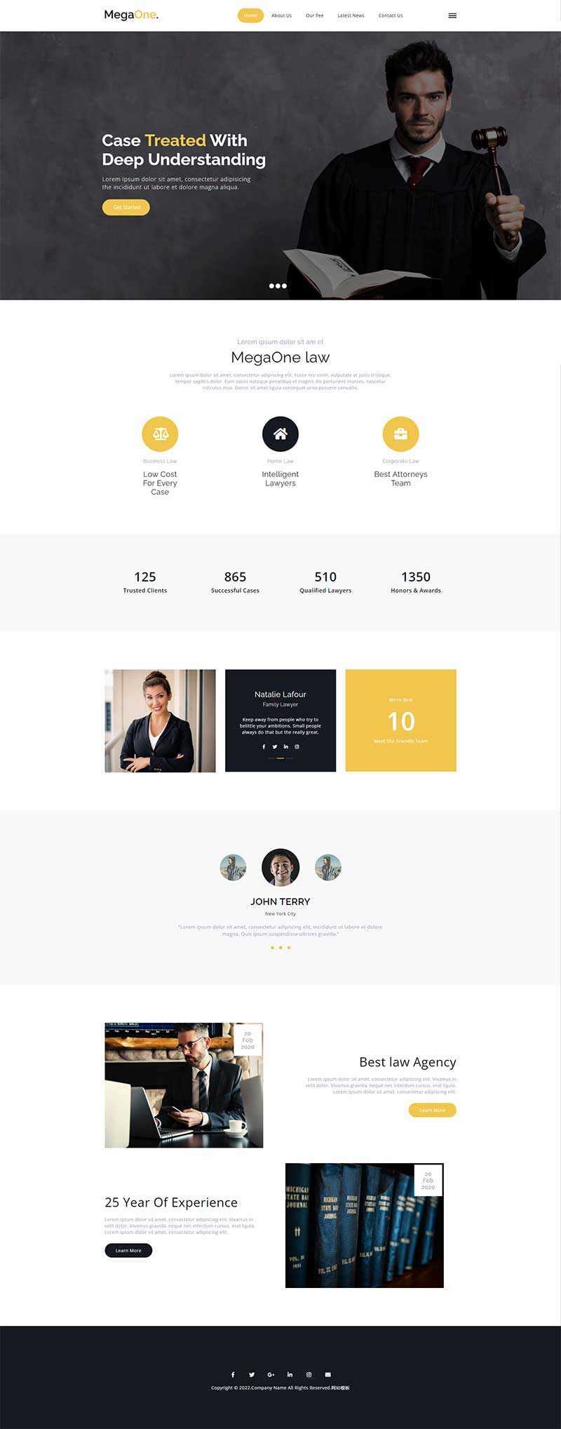 法律咨询服务机构HTML5网站模板 - 小辰精品|源码站™
