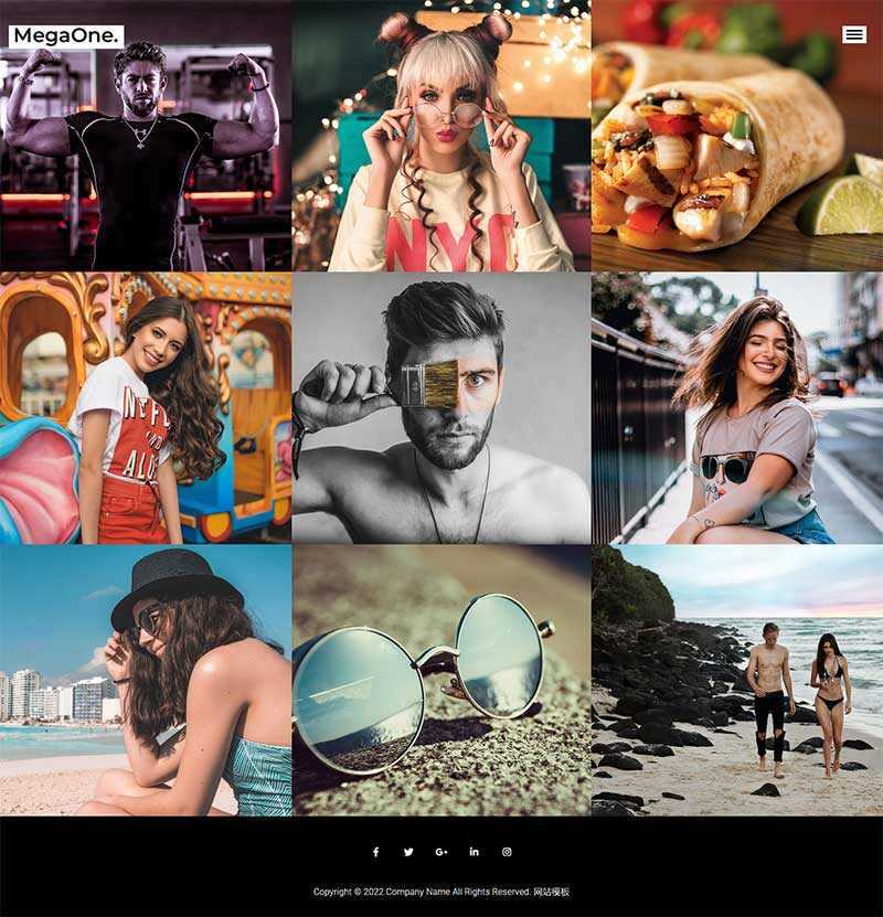 创意摄影作品图片集分享网站html模板 - 小辰精品|源码站™