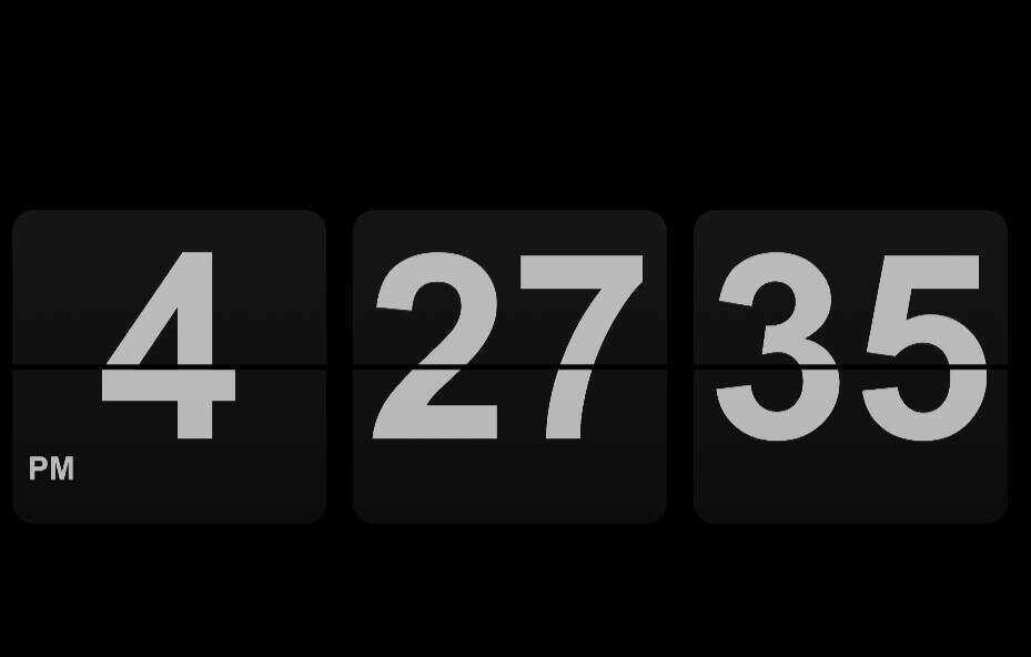 倒计时单页翻页时钟HTML源码，黑色翻页时钟HTML源码 - 项目资源网