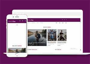 简洁新闻资讯播报网站模板源码 - 项目资源网
