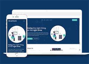简洁公司项目投资类网站模板下载 - 小辰精品|源码站™