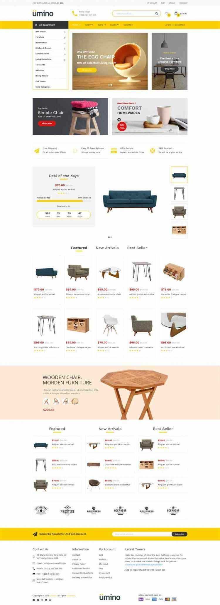 Bootstrap4响应式室内家具家居用品电商销售商城 - 小辰精品|源码站™