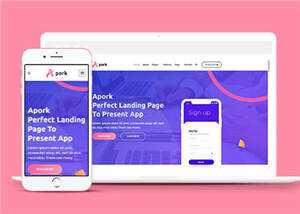 宽屏企业app软件网页源码模板下载 - 小辰精品|源码站™