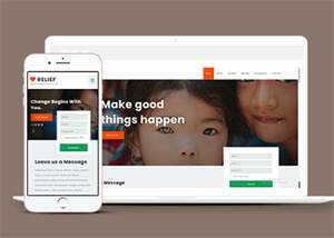 宽屏贫困儿童捐献HTML模板 - 小辰精品|源码站™