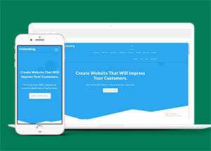 蓝色云服务器HTML网站模板 - 小辰精品|源码站™