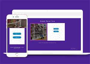 学校图书馆注册登录类网站模板 - 小辰精品|源码站™