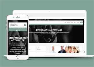 宽屏灰黑色多区块企业网站模板 - 小辰精品|源码站™