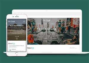 宽屏欧美健身运动网站模板下载 - 小辰精品|源码站™