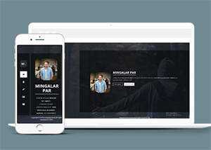 黑色酷炫个人单页面模板下载 - 小辰精品|源码站™