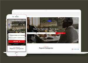 简洁企业求职展示公布源码模板下载 - 小辰精品|源码站™