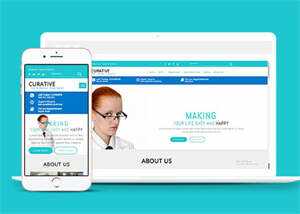 蓝色清新医院网页模板下载 - 小辰精品|源码站™