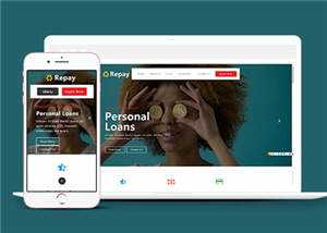 宽屏借贷企业服务响应式网页模板下载 - 小辰精品|源码站™