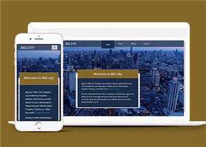 宽屏都市切换介绍响应式网页模板下载 - 小辰精品|源码站™