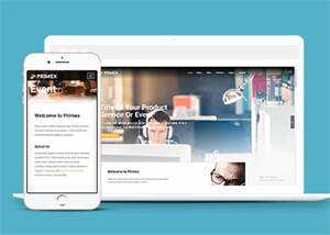 简洁企业产品介绍窄屏网站模板 - 小辰精品|源码站™