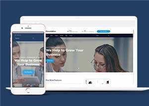简洁业务咨询分析公司网站模板源码下载 - 小辰精品|源码站™