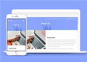 简洁数字产品企业网站模板源码下载 - 小辰精品|源码站™