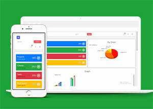 管理面板扁平响应式Web模板下载 - 小辰精品|源码站™