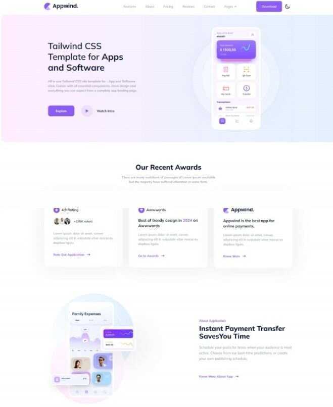 APP开发软件设计CSS网站html模板 - 小辰精品|源码站™