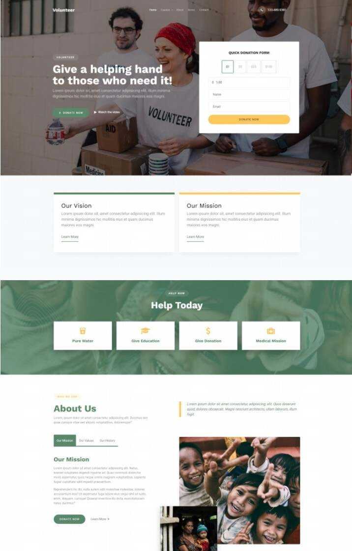 慈善机构宣传服务网站html模板 - 小辰精品|源码站™