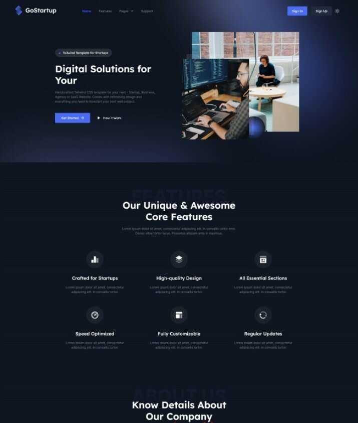 数字解决方案企业CSS模板 - 越北资源网