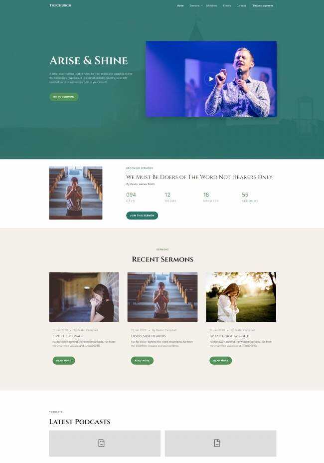 HTML5祈祷祷告线上网站模板 - 小辰精品|源码站™