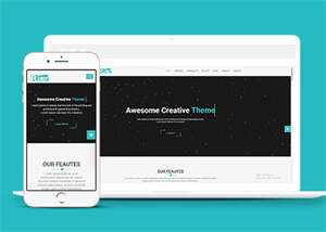 宽屏扁平化音乐公司网站模板 - 项目资源网