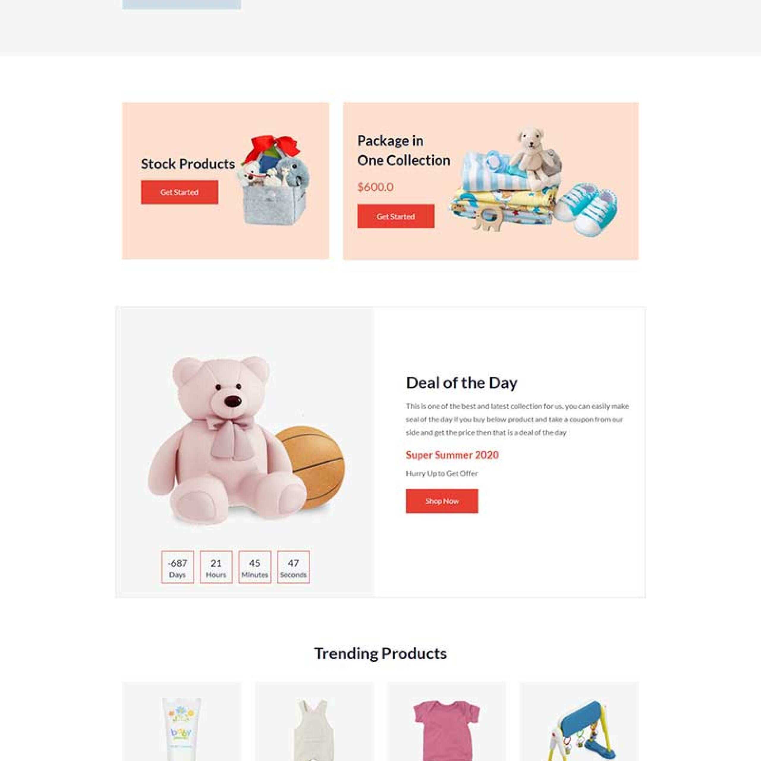 多用途响应式婴儿用品商店HTML5模板 - 越北资源网