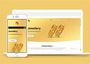 纯金黄金首饰企业网站模板下载 - 小辰精品|源码站™