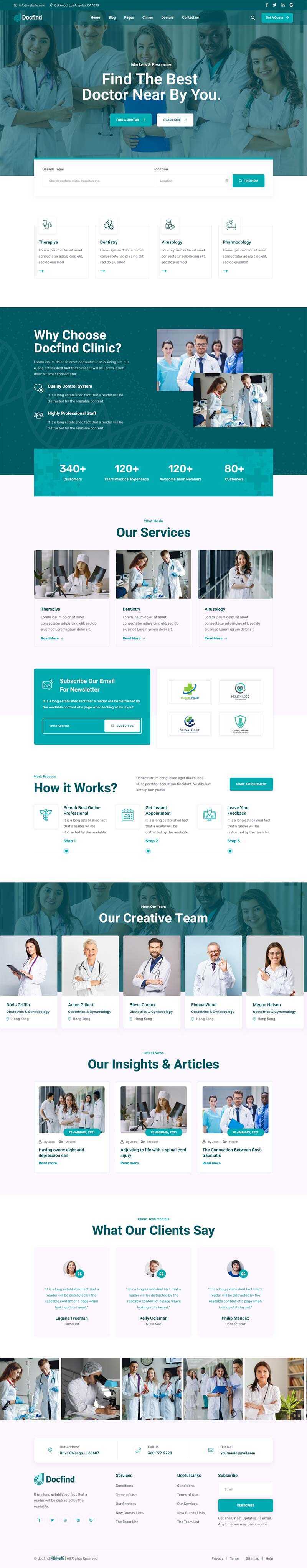 响应式在线医生咨询服务主页HTML模板 - 小辰精品|源码站™