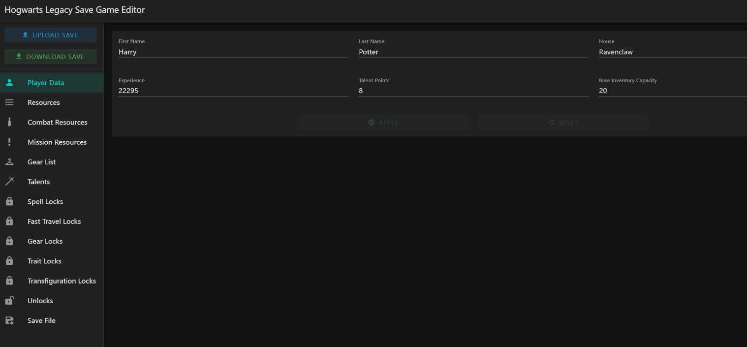 霍格沃茨之遗游戏存档编辑器1.7.1 - 小辰精品|源码站™