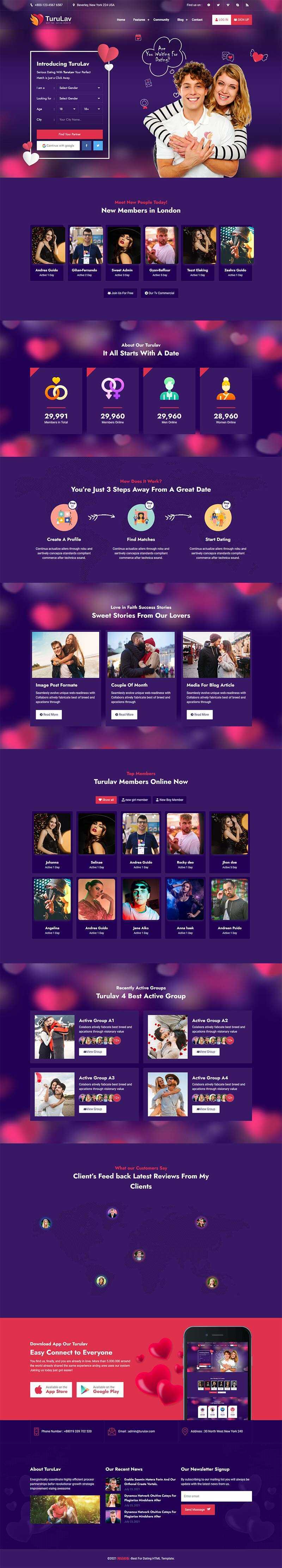 bootstrap交友社交平台响应式网站html模板 - 小辰精品|源码站™