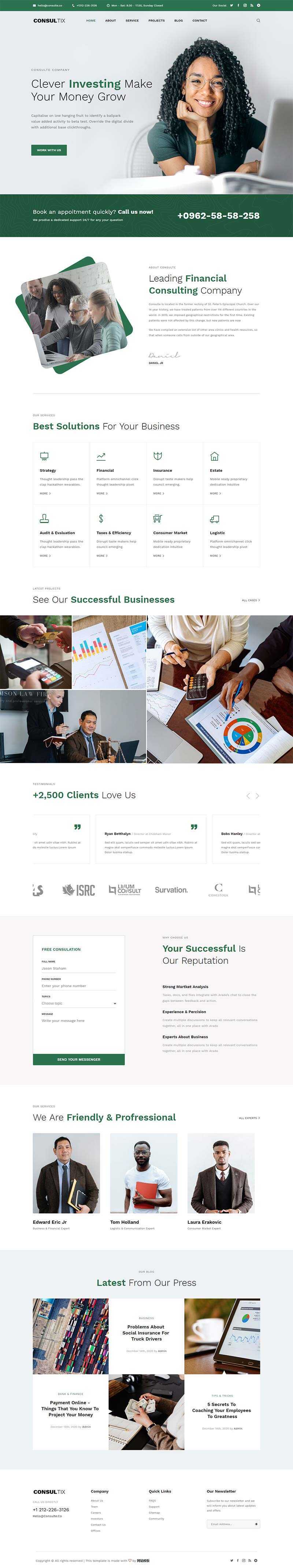 bootstrap创业项目投资公司html5网站模板 - 小辰精品|源码站™