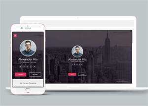 侧边栏导航简历介绍类网站模板 - 小辰精品|源码站™