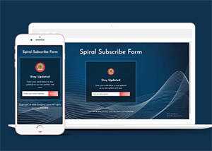 简洁线条背景邮件订阅网站模板 - 项目资源网