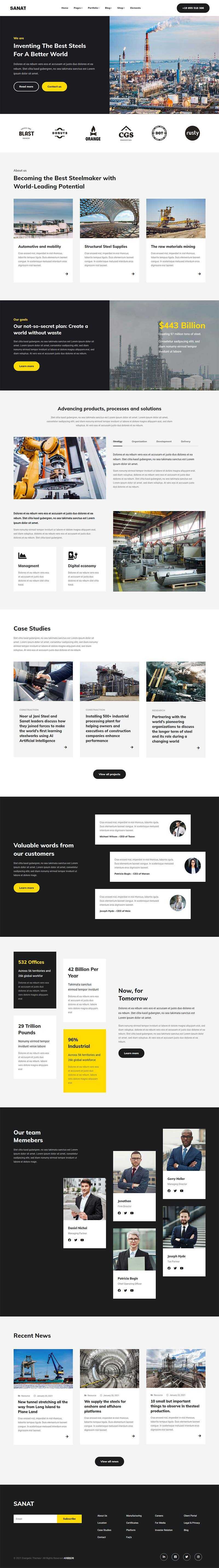 bootstrap重工业集团企业官网html5模板 - 小辰精品|源码站™