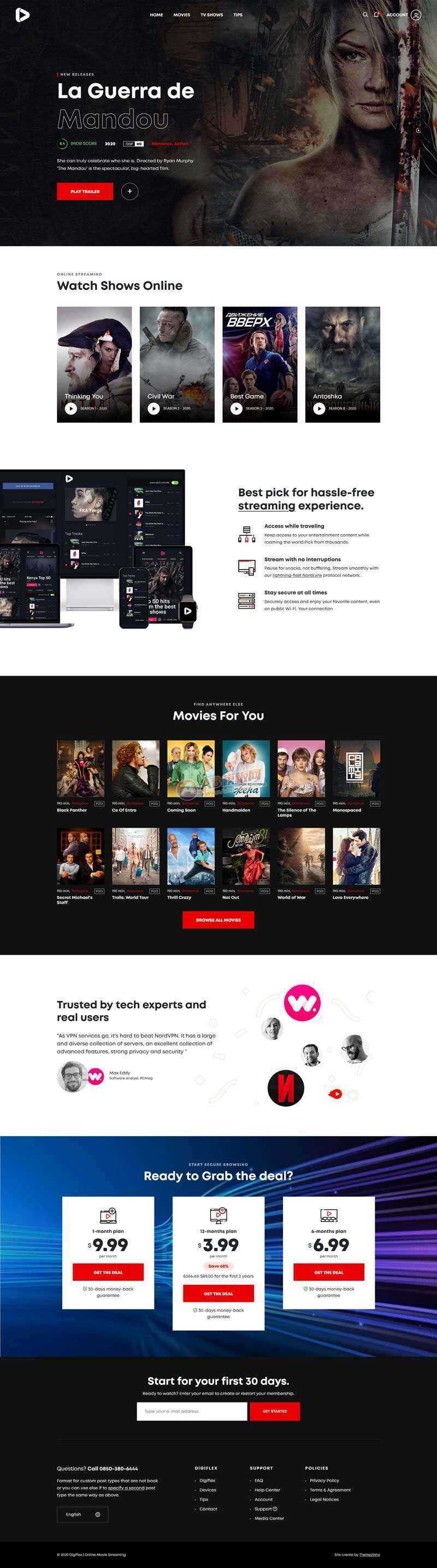 Bootstrap在线3D高清影院视频网页模板 - 小辰精品|源码站™