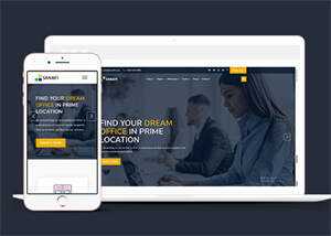 宽屏办公室租赁企业网站模板下载 - 小辰精品|源码站™