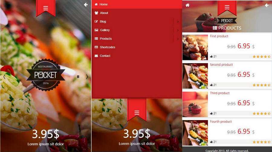 微官网美食订餐HTML5触屏订餐模板源码 - 小辰精品|源码站™