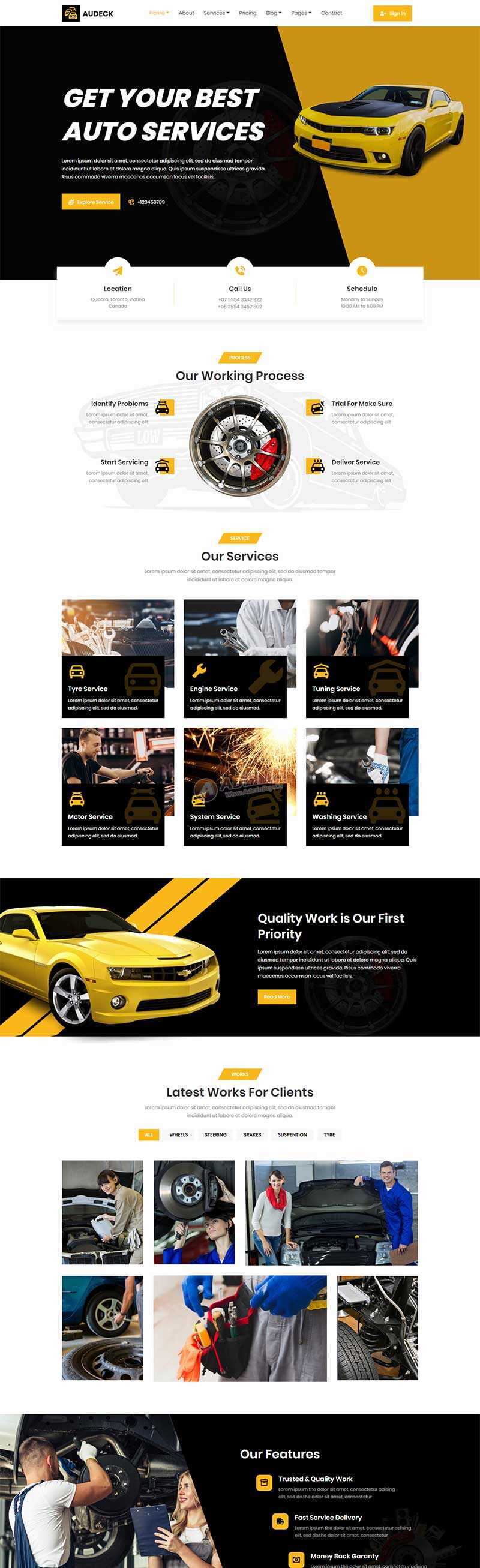 bootstrap响应式汽车改装维修公司官网html模板 - 小辰精品|源码站™