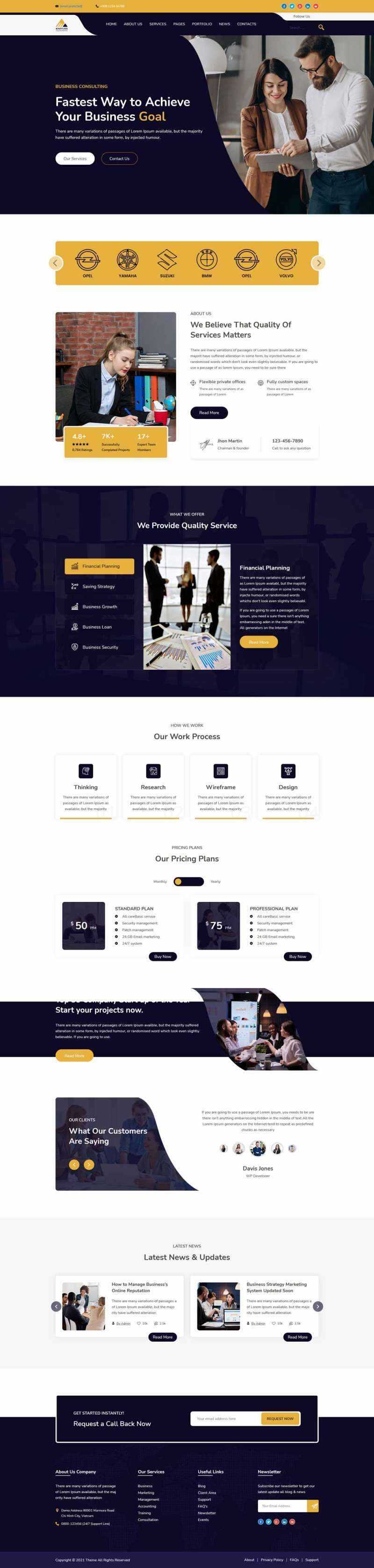商业方案解决公司网站HTML模板 - 小辰精品|源码站™