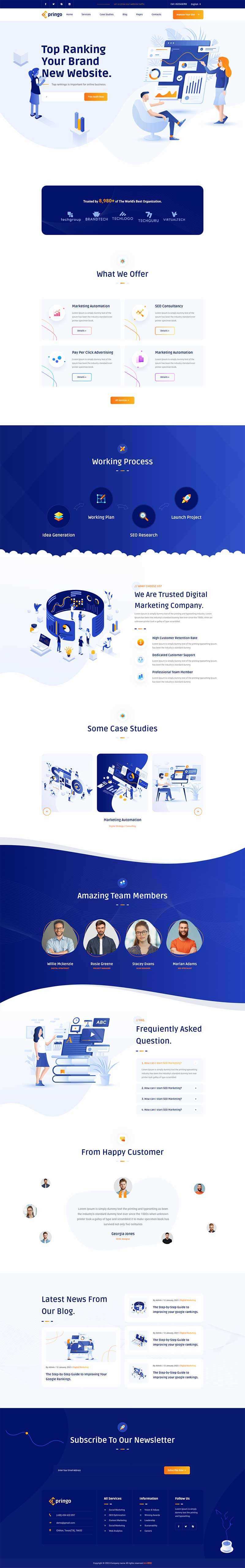 SEO营销咨询服务公司网站html模板 - 小辰精品|源码站™