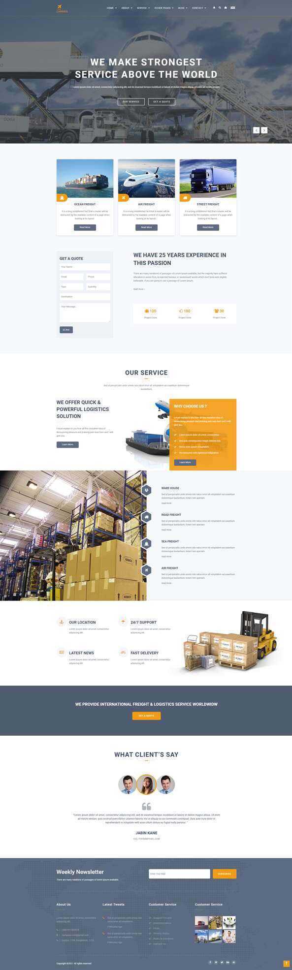 响应式运输物流网站html模板 - 小辰精品|源码站™