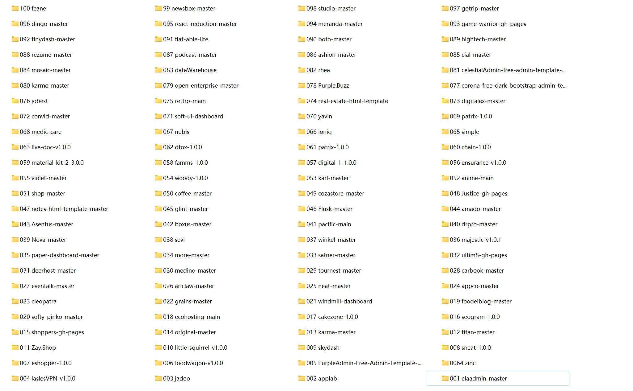 2022年新款100个HTML5模板 包含后台和各类型前端 - 小辰精品|源码站™