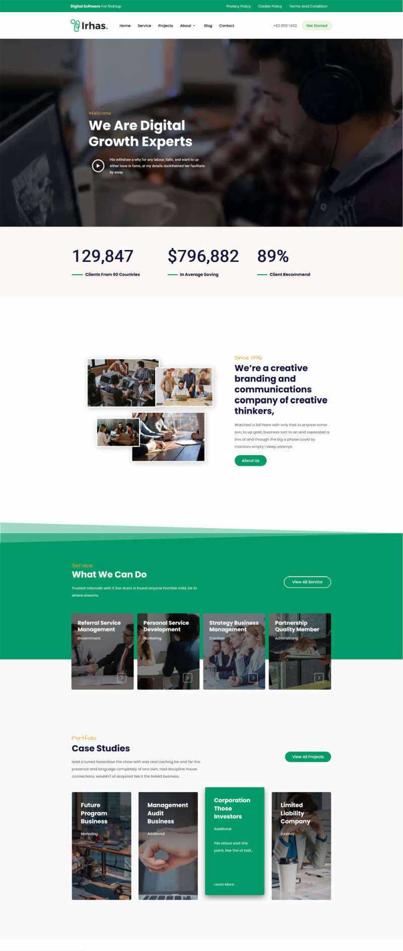 数字软件信息科技公司官网html模板 - 小辰精品|源码站™