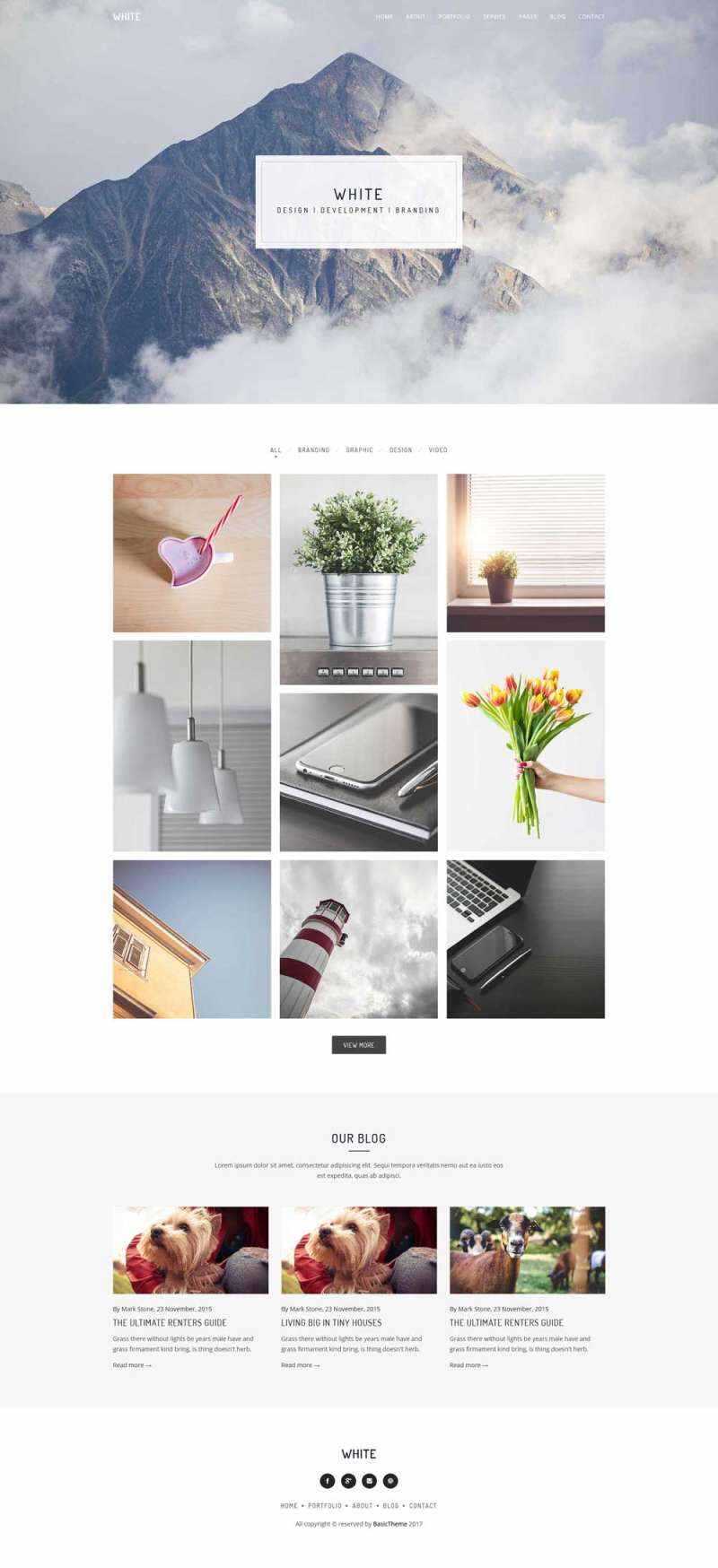 bootstrap轻量级图片相册博客html模板 - 小辰精品|源码站™