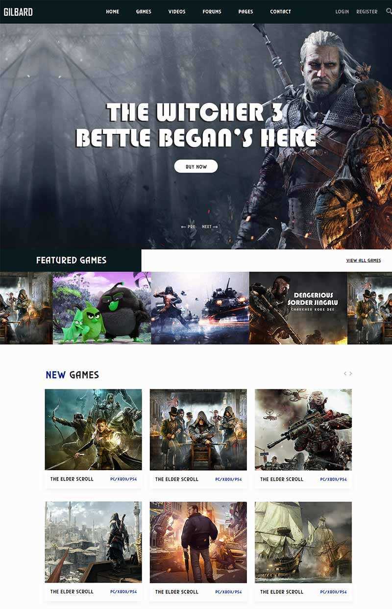 Bootstrap响应式游戏网站html模板 - 小辰精品|源码站™