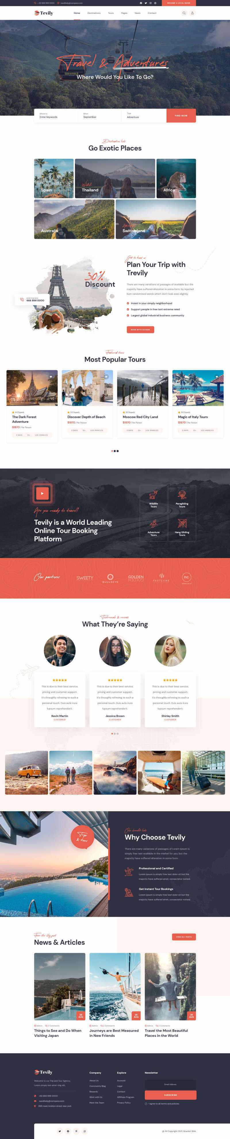 响应式的旅游团报名服务网站html模板 - 小辰精品|源码站™